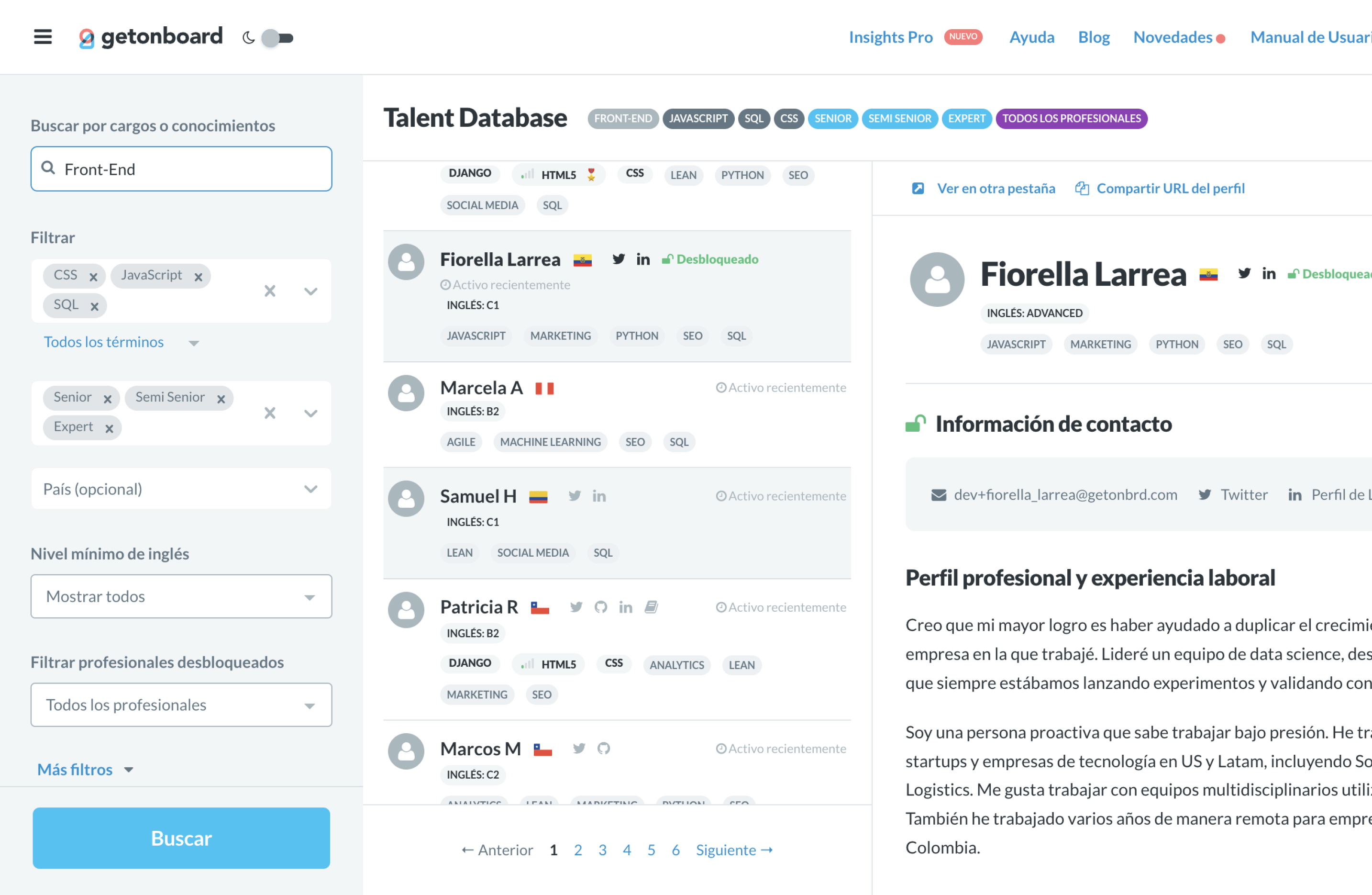 Talent Database