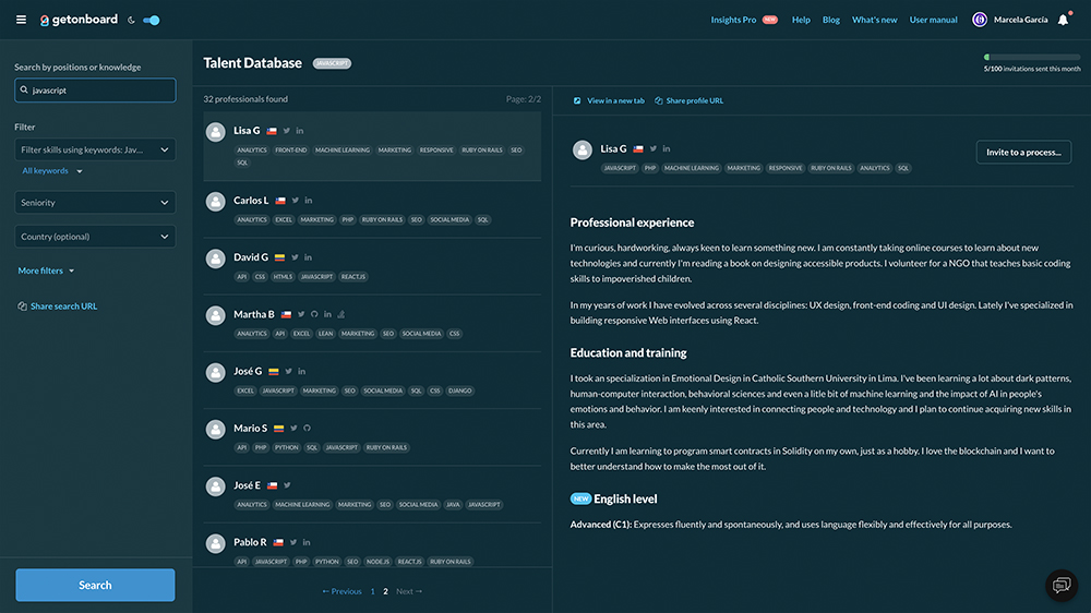 Talent Database